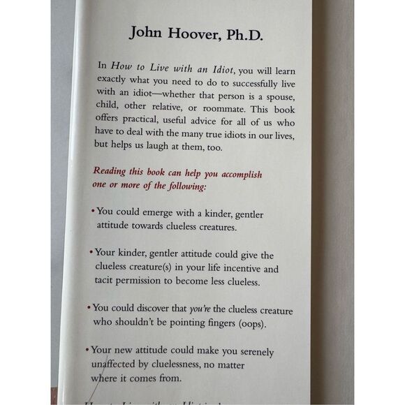 How to live with an Idiot marriage relationship spouse tips advice book - Picture 2 of 5